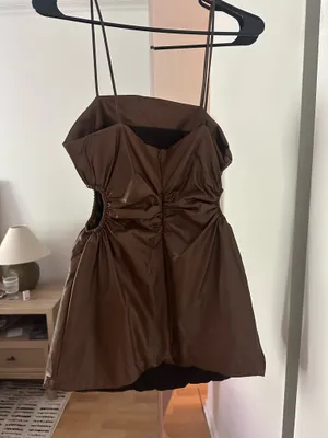 Brown leather dress Size M thumbnail 3