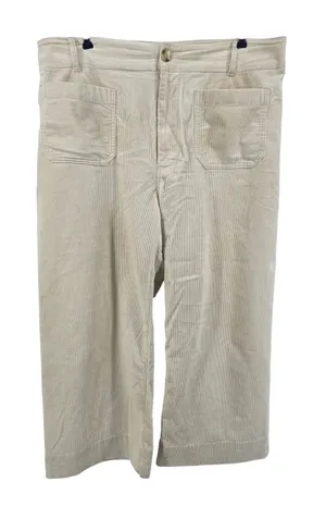 Maeve Pants Womens 34 The Colette Beige Corduroy Wide Leg EUC‎ thumbnail 1