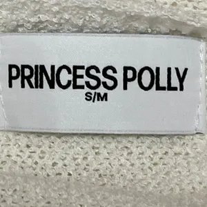 Princess Polly Rouse White Off The Shoulder Knit Flowy Poncho Wrap Cover Up S/M thumbnail 4