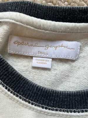 Spiritual Gangster Only Good Vibes Retro Raglan Crewneck Sweatshirt size small thumbnail 4