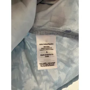 Free assembly 100% cotton blue & white floral babydoll top women's size small‎ thumbnail 4