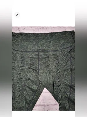 Sweetflexx Resistance Band Leggings Fat Burner Green Spacedye Size XL 14 Gym Fit thumbnail 10