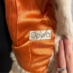 Opera Fur Jacket Women's Vintage Warm Luxury‎ Golden Brown thumbnail 7