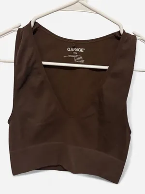 Brown Garage crop top in XS #garage #basics thumbnail 1