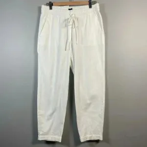J Crew‎ New Seaside Pant Women White Linen Blend Pull On Pockets Travel Size 8 thumbnail 2