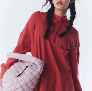 Free People Movement Hot Shot Hooded Layer Red Long Sleeve Medium thumbnail 1