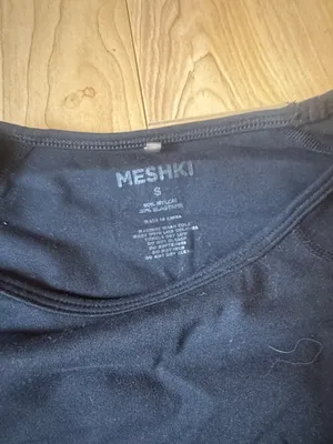 Meshki Black Short Sleeve Crew Neck Women's Tee thumbnail 2