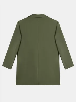 NWT Cupshe x JoJo Olive Green Longline Blazer Size Small thumbnail 2