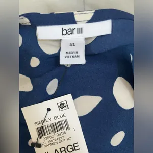 Bar III Extra Large Patterned Navy Blue Jumpsuit‎ NWT thumbnail 4