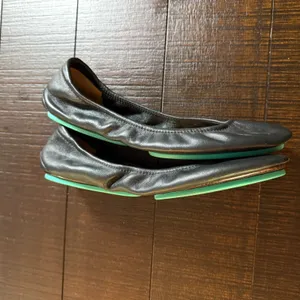 Tieks Ballet Flats Women 9 Matte Black Italian Leather Foldable Classic Office thumbnail 11