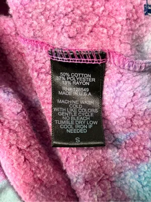 Aviator Nation AV Crewneck Sweatshirt Tie Dye Pullover Pink Blue size small thumbnail 10