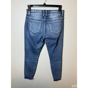 KanCan Womens Mid-Rise Ankle Skinny Jeans Denim Double Button Size 28 thumbnail 2