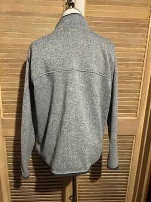 Eddie Bauer Fleece Mock Neck Snap Pullover Sweatshirt Women’s XL Gray Pockets thumbnail 2