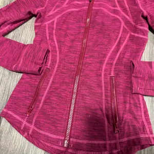 Lululemon pink Define Diamond Jacquard‎ Berry Rumble Jew Magenta jacket size 4 thumbnail 5