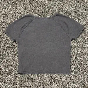 Waffle Knit Crop Tee American Eagle thumbnail 3