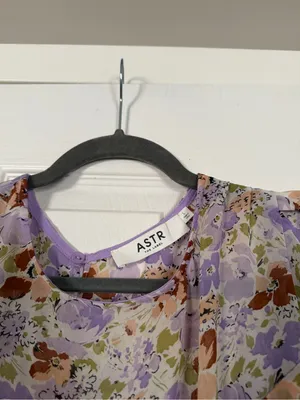 ASTR The Label Purple Lavender Ruffle Floral Maxi Dress Cottacore thumbnail 5