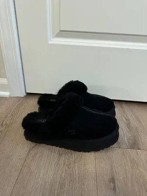 UGG Disquette Slipper in Black Size US 9 thumbnail 7