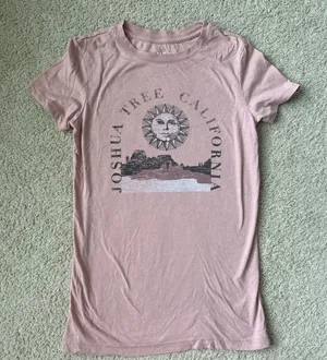 Aeropostale Pink Graphic Classic Crew Fitted Short Sleeve Tee thumbnail 1