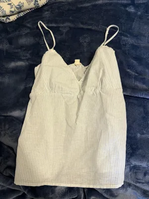 Aeropostale Top Babydoll Tank baby blue size medium thumbnail 1
