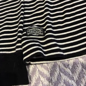 Lauren Ralph Lauren Womens Knit Tee Top Black/White Striped Elbow Patch Large thumbnail 3