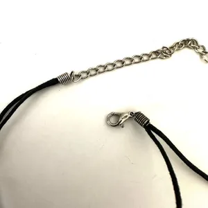 Brown glass heart pendant necklace on cord thumbnail 8