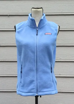 Vineyard Vines Light Blue Fleece Vest thumbnail 1