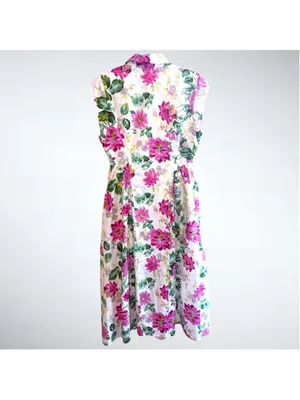 Entro Floral Print Cap Sleeve Midi Dress Size S thumbnail 2