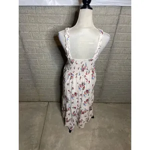 Seraphine Maternity Off White Floral Tula Shirred Tiered Midi Dress‎ Size 8 thumbnail 3