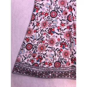 Tahari Garden Party Print Dress Womens 8 White Floral Ruffle Midi Sundress New thumbnail 6