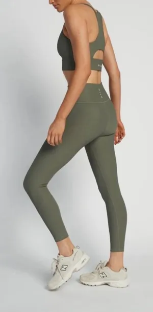 Anthropologie Wilo Base Ribbed Leggings in Green thumbnail 1
