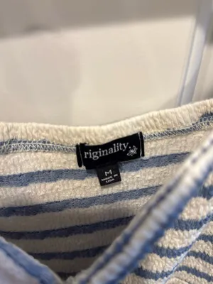 Altar'd State Cream and Navy Striped Mini Dress thumbnail 3