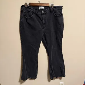 Abercrombie & Fitch High Rise Vintage Flare Jeans Black Size 18 (34S) thumbnail 2