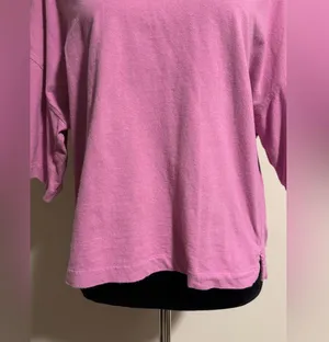 Preloved Uniqlo Pink Oversized Boxy Tee size small thumbnail 4