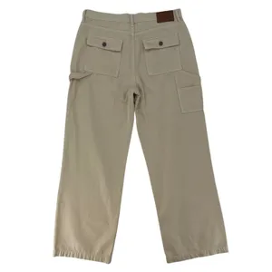 Hidden Los Angeles Cream Ivory Wide Leg Cargo Painter Pants Jeans Utility Sz 31 thumbnail 11