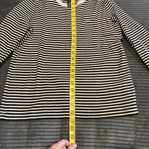 VTG Lauren Ralph Lauren Womens Medium Striped Top Black and Light Beige thumbnail 3