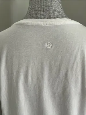 Lululemon white v neck workout tshirt thumbnail 4