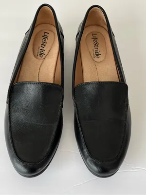 Life Stride Margot Flight Attendant Comfort Faux Leather Loafers Black Size 7.5 thumbnail 1