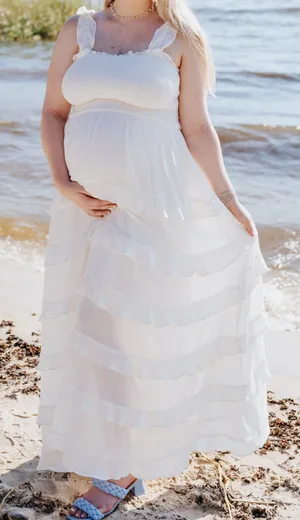 white dress maxi Size L thumbnail 1