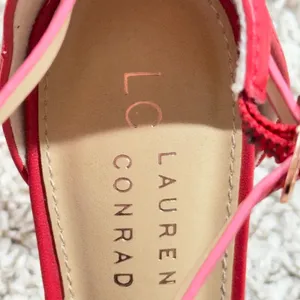 934 | LC Lauren Conrad‎ Ankle Strap Stiletto Heel Sandal Red Womens 5 thumbnail 7