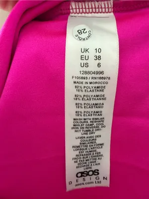 ASOS DESIGN disco racer bodysuit in hot pink thumbnail 5