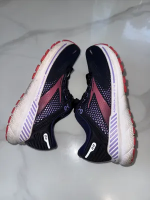 Brooks Women's Running Sneakers - Navy with Pink & Purple Accents thumbnail 8