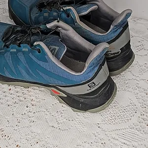 Salomon Supercross Contagrip ortholite blue gray athletic running shoes sz 7 thumbnail 7