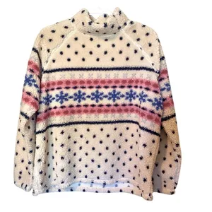St. John's Bay Long Sleeve Mock Neck Sherpa Pullover Sweater thumbnail 2
