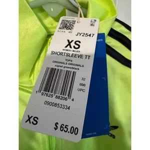 Adidas Originals Women's XS Cropped Short Sleeve Track Top Neon Green NWT thumbnail 5