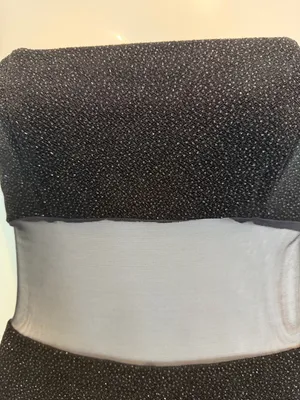 Gunne Sax Jessica McLintock Black strapless sparkle evening dress size 3 thumbnail 7