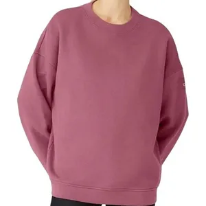 Alo Renown Heavyweight Crew Neck Pullover Sweatshirt Oversized Unisex Pink XL thumbnail 1