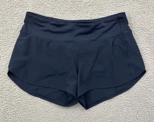 Lululemon Speed Up Shorts Mid Rise 3.5" Navy Blue Athletic Athleisure Women's 8 thumbnail 1