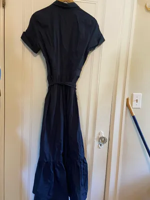 J. Crew Ruffle-front Maxi Dress in Cotton Poplin thumbnail 6
