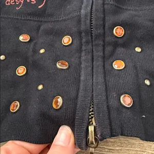 Ed Hardy Y2K Black True Love Hoodie Size XS thumbnail 6