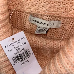 American Eagle Outfitters Oversized Peach Mock Neck Sweater(Size XS) thumbnail 9